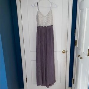 Mind Code Backless Dress in White and Purple